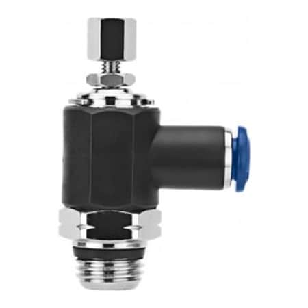 Alpha Technologies Aignep USA Needle Valve 8mm Tube x 1/4" Metal Release Collet Knob Adjustmet 57925-8-1/4